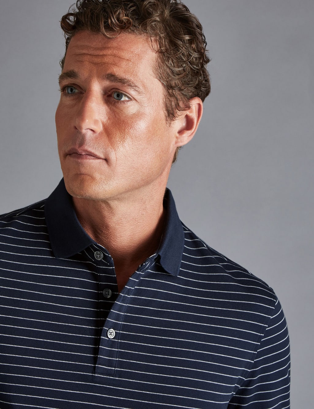 Cotton Rich Striped Pique Polo Shirt 3 of 4