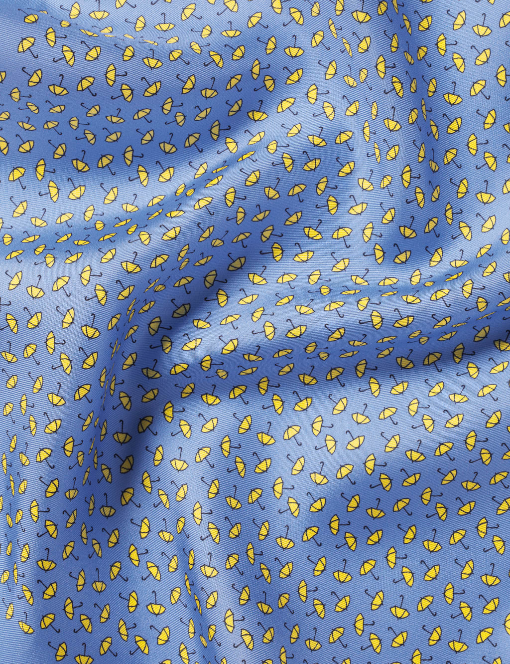 Umbrella Print Pure Silk Pocket Square 3 of 3