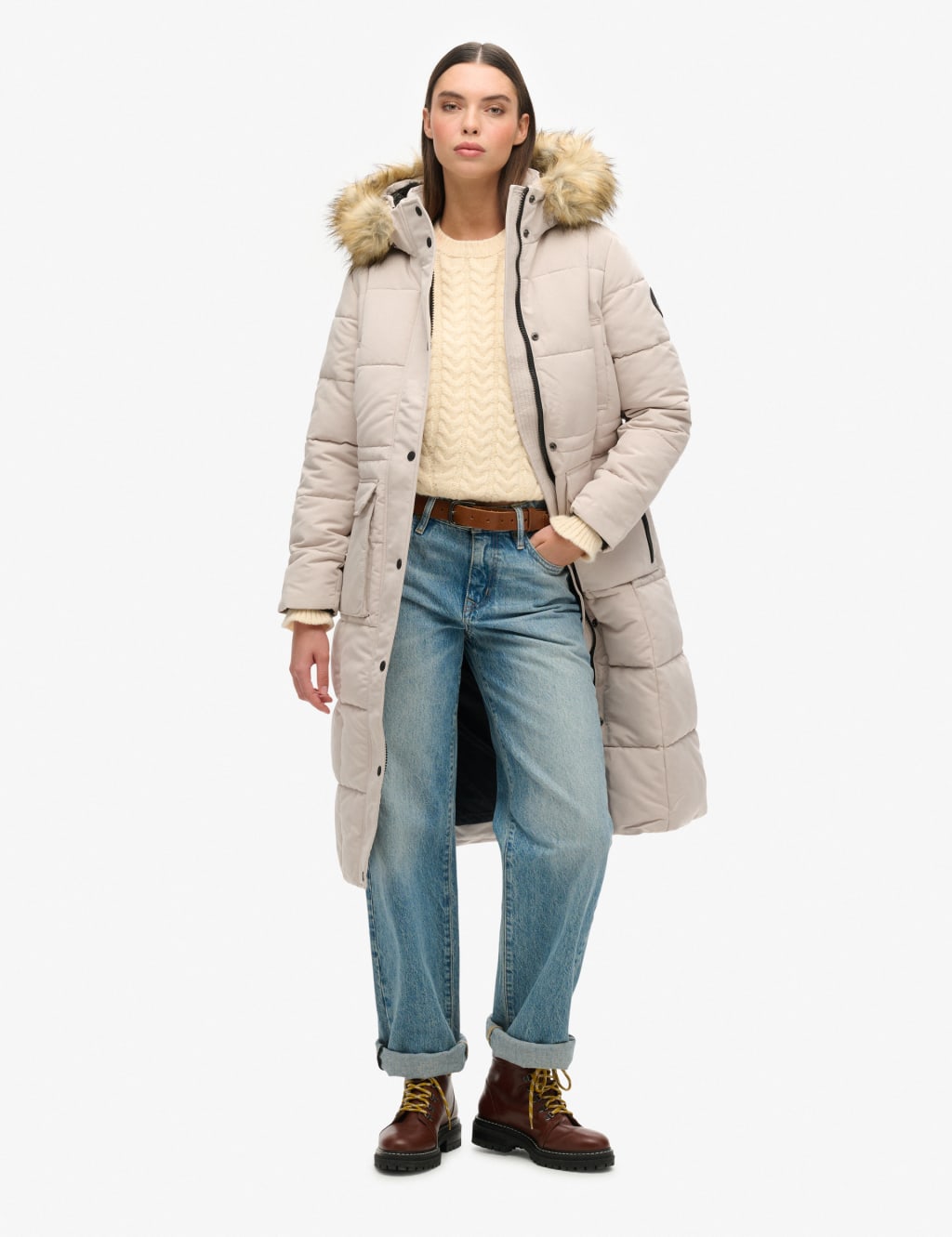 Slim fit puffer coat shop