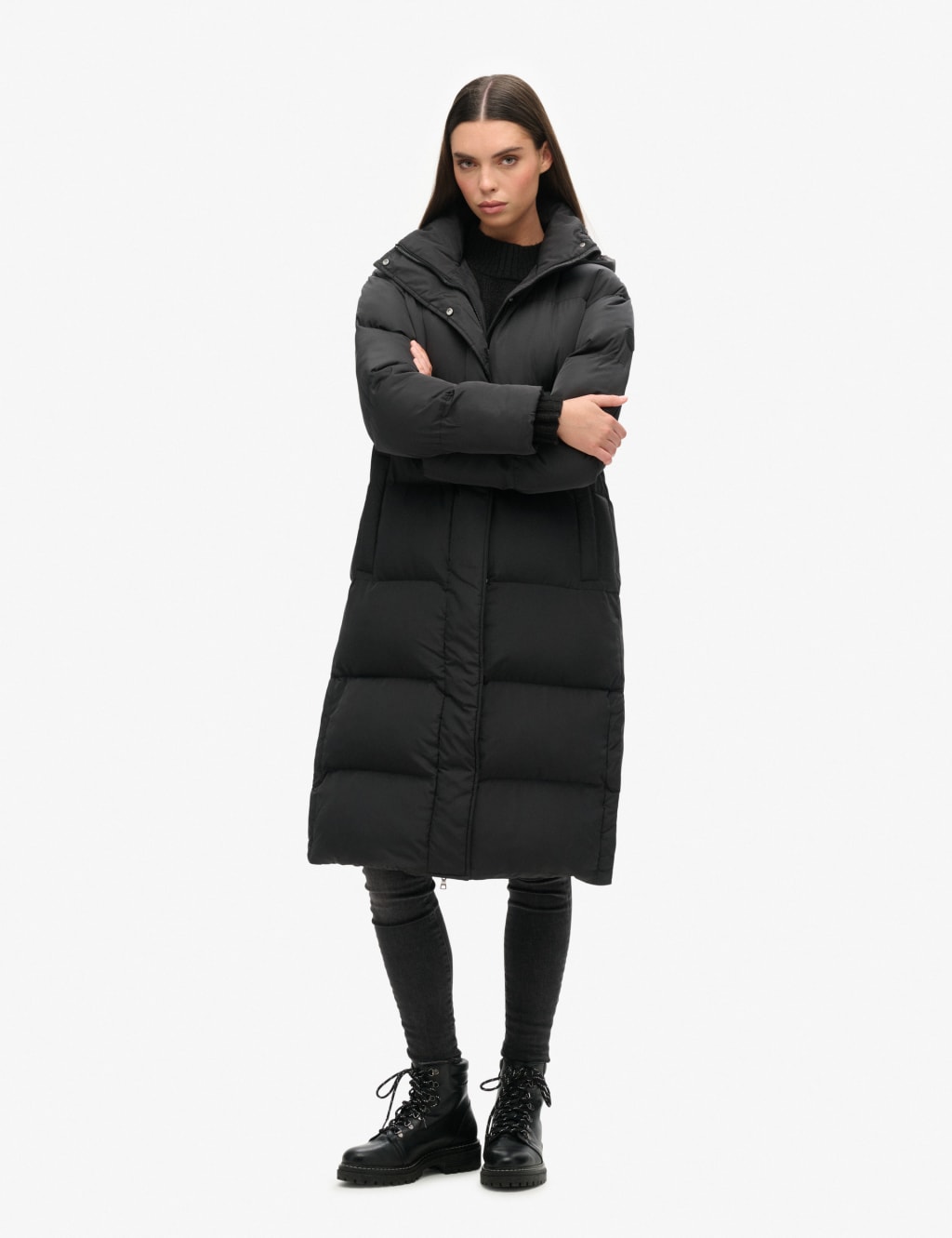 Only oversized longline padded coat sales