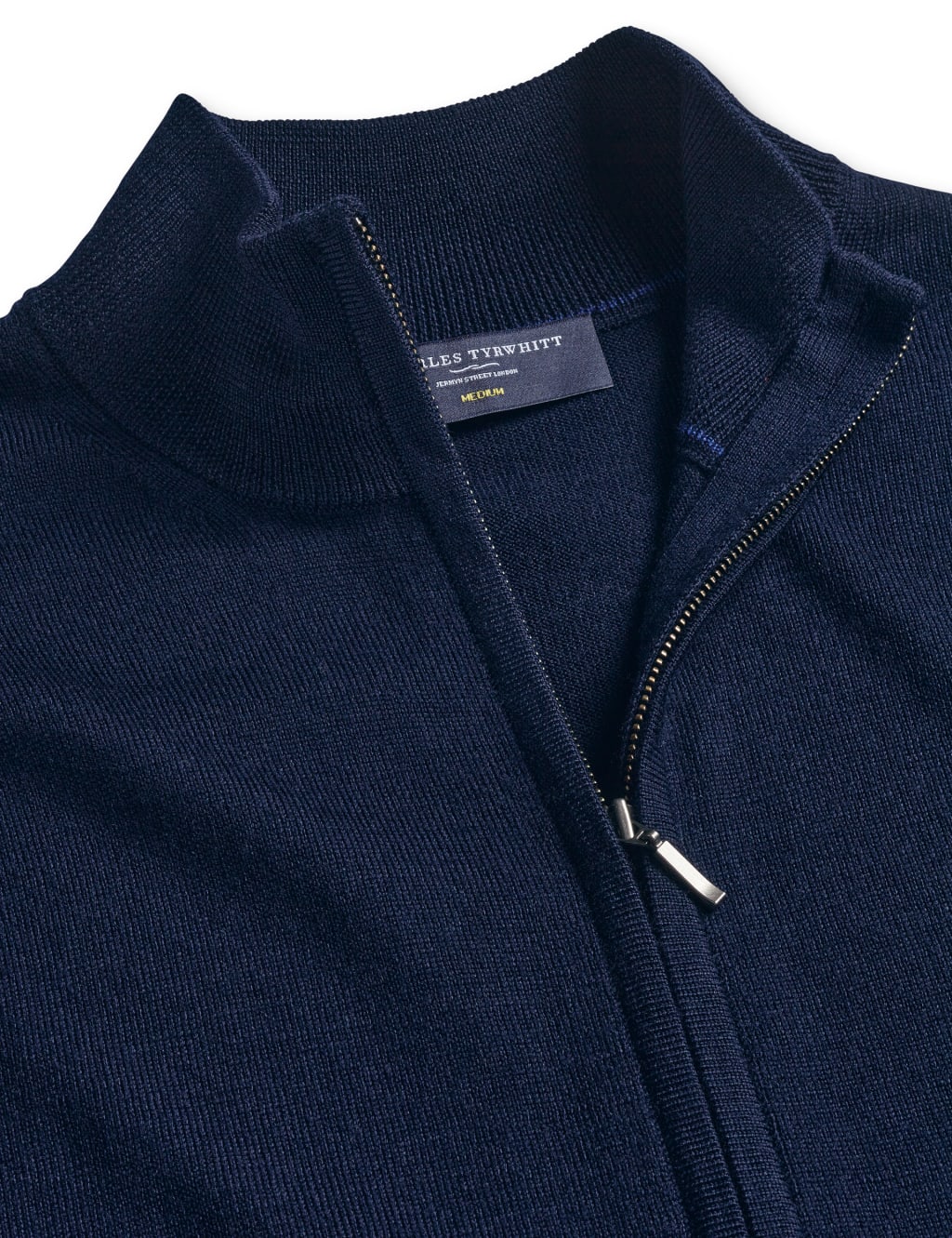 Pure Extra Fine Merino Wool Zip Up Cardigan 5 of 6