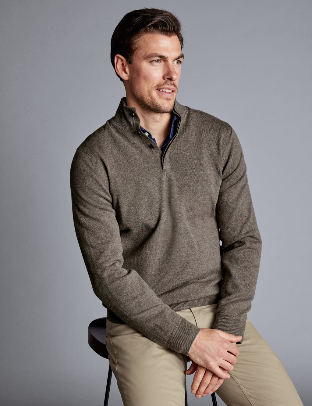 Merino Wool Rich Funnel Neck Jumper 3 of 6