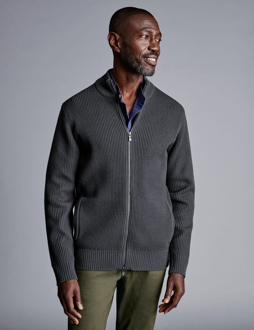 Grey wooly cardigan outlet