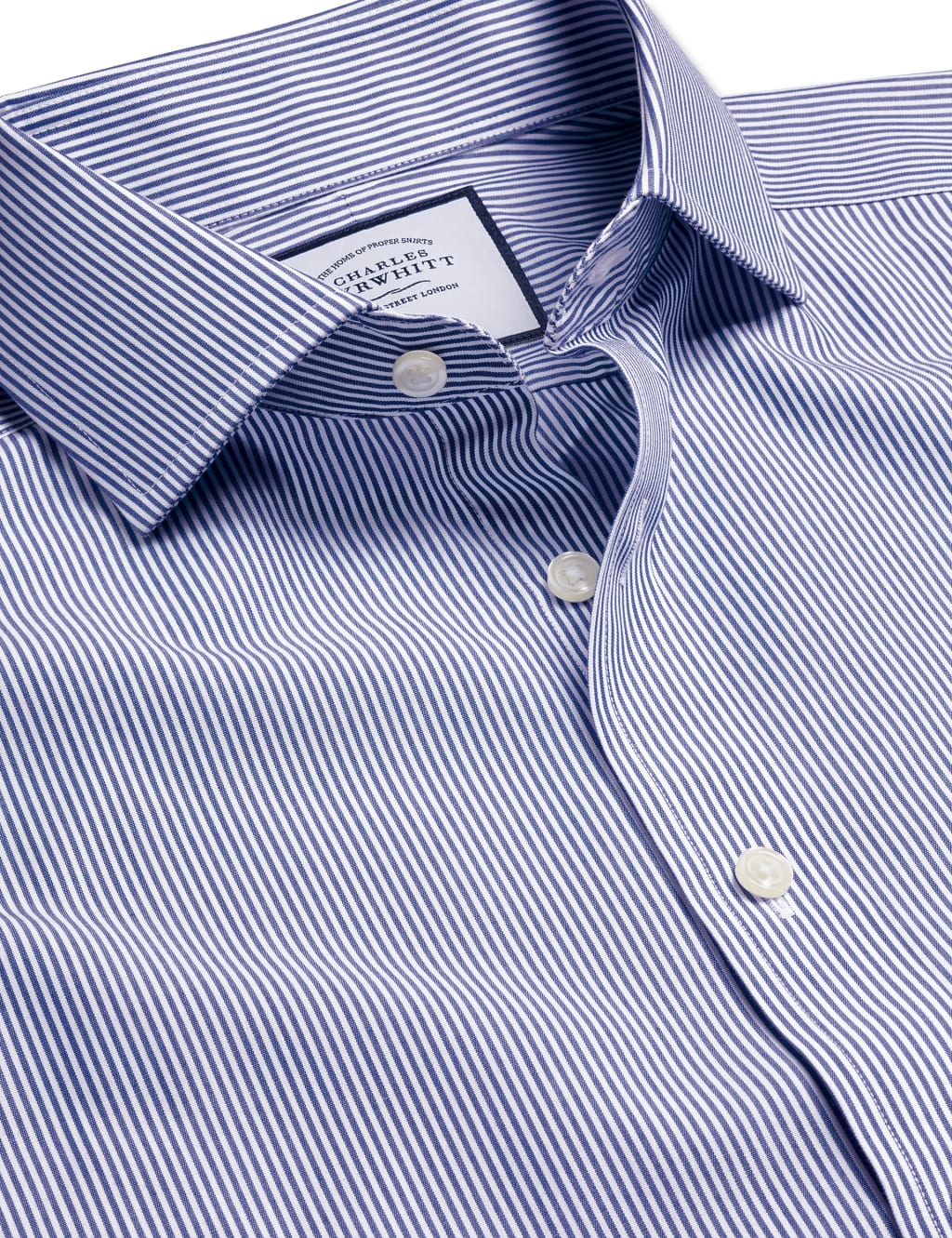 Slim Fit Non Iron Pure Cotton Striped Shirt 5 of 5