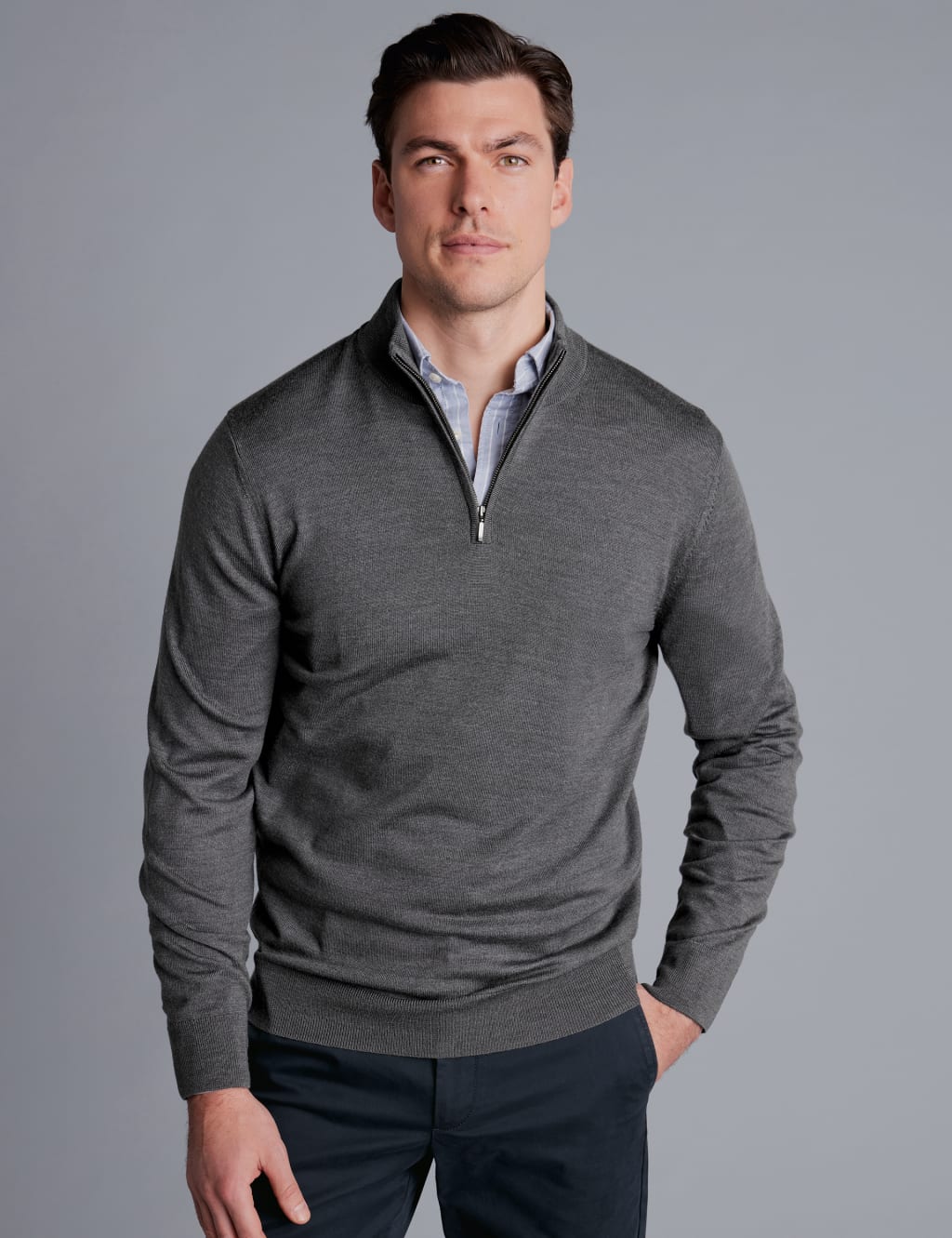 Merino half zip mens cheap