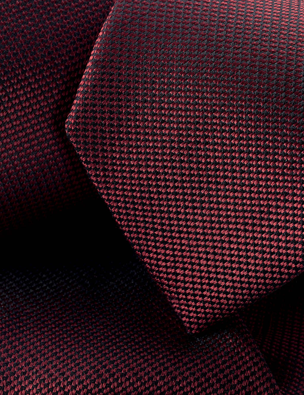 Slim Textured Pure Silk Tie 2 of 2
