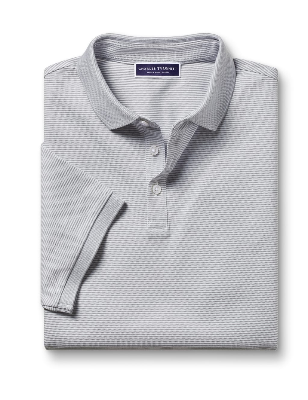 Cotton Rich Pique Striped Polo Shirt 2 of 5