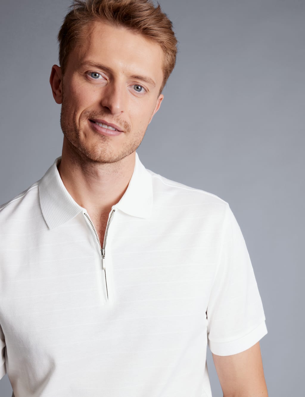 Pure Cotton Half Zip Polo Shirt 3 of 5