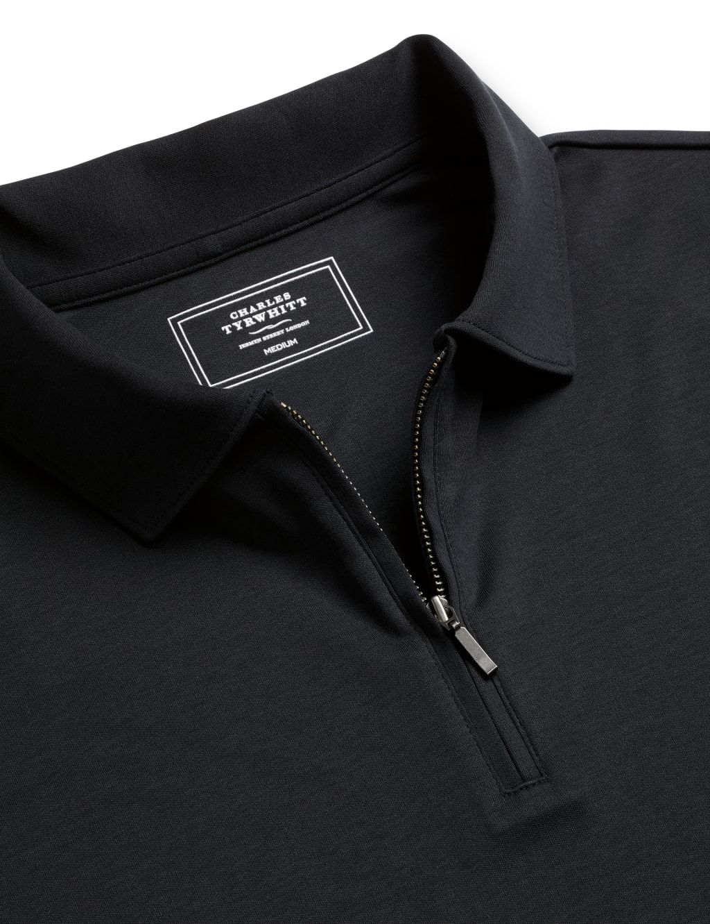 Pure Cotton Jersey Half Zip Polo Shirt 4 of 5