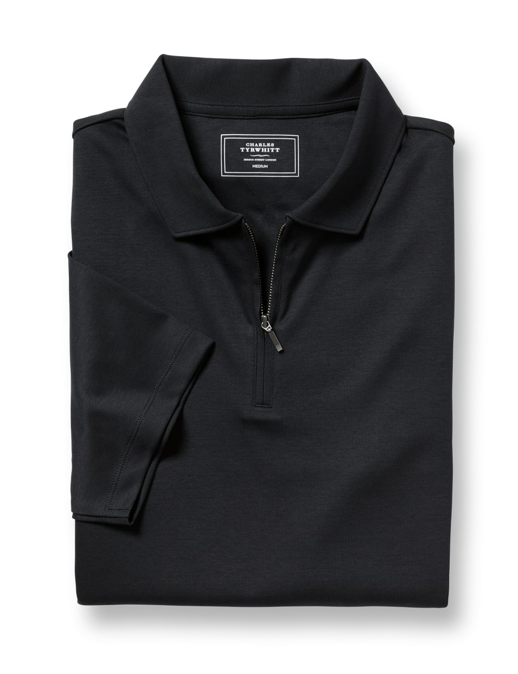Pure Cotton Jersey Half Zip Polo Shirt 2 of 5