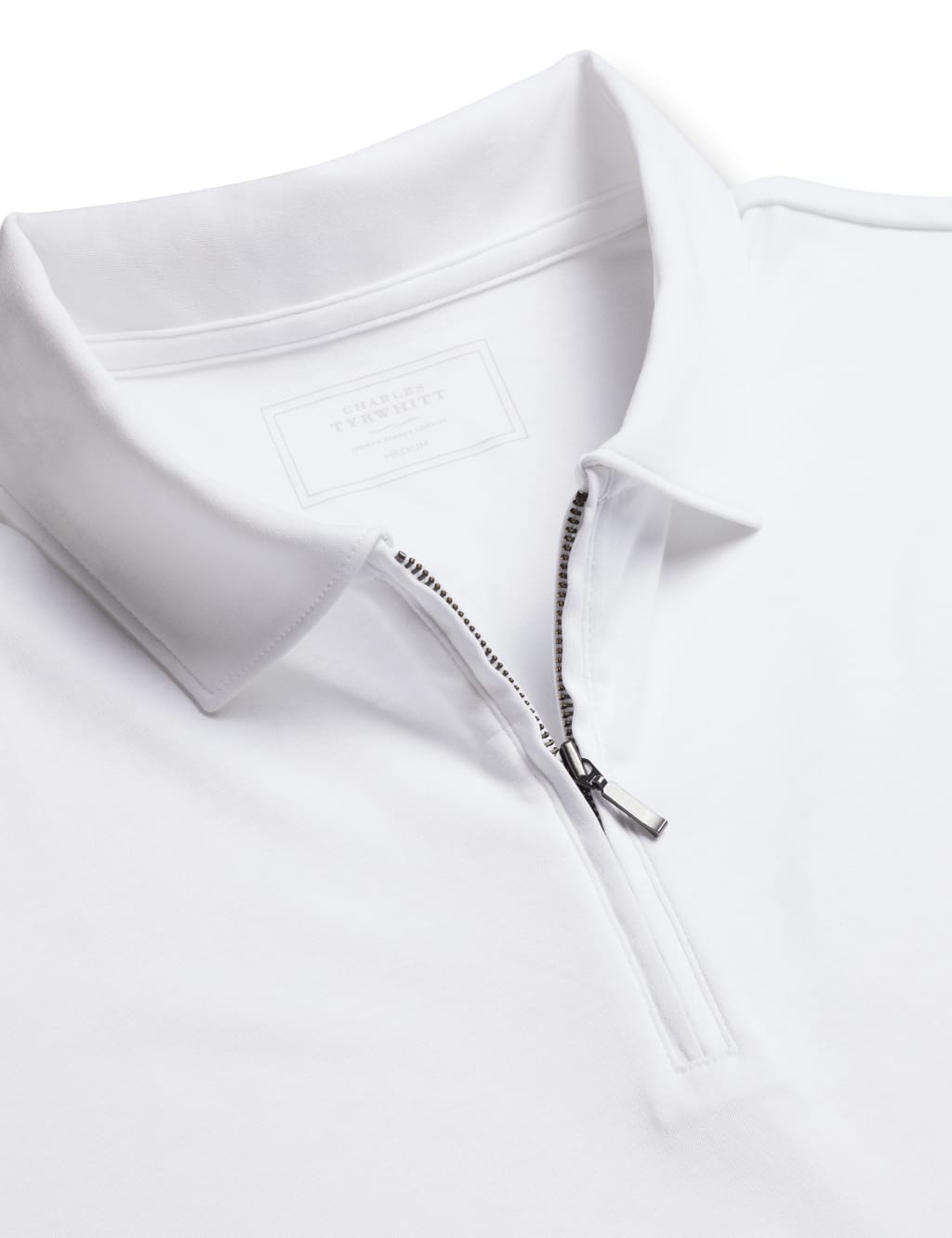 Pure Cotton Jersey Half Zip Polo Shirt 4 of 5