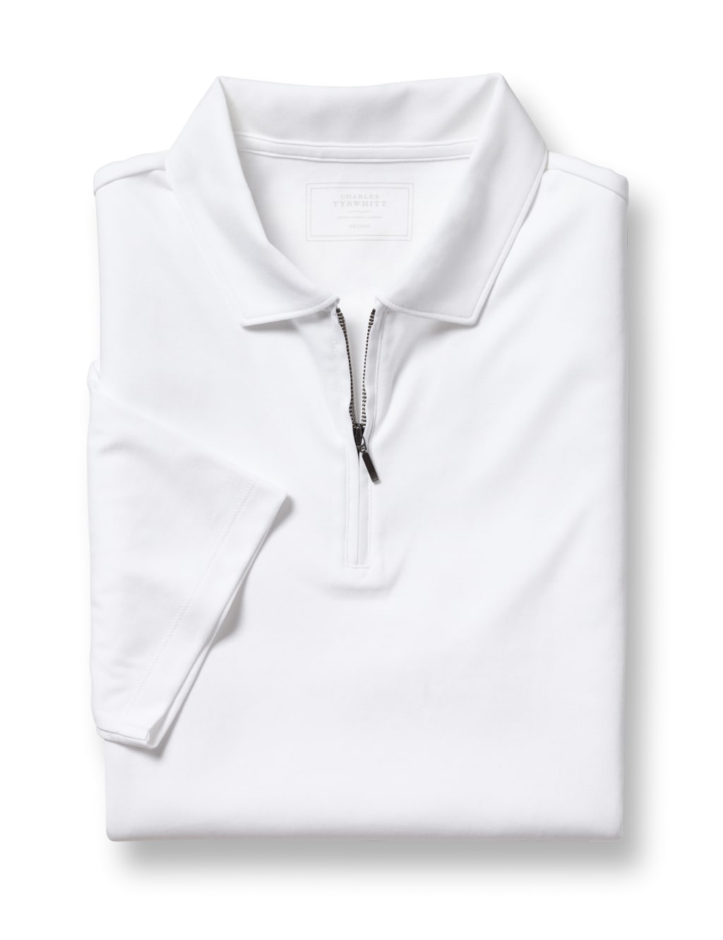 Pure Cotton Jersey Half Zip Polo Shirt 2 of 5