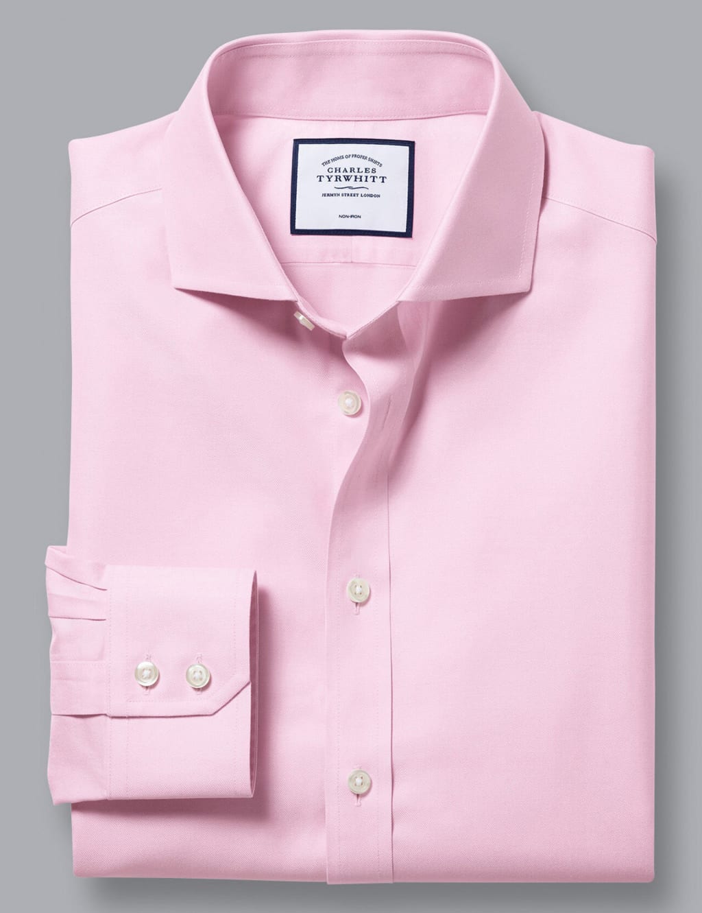Slim Fit Non Iron Pure Cotton Twill Shirt 2 of 5