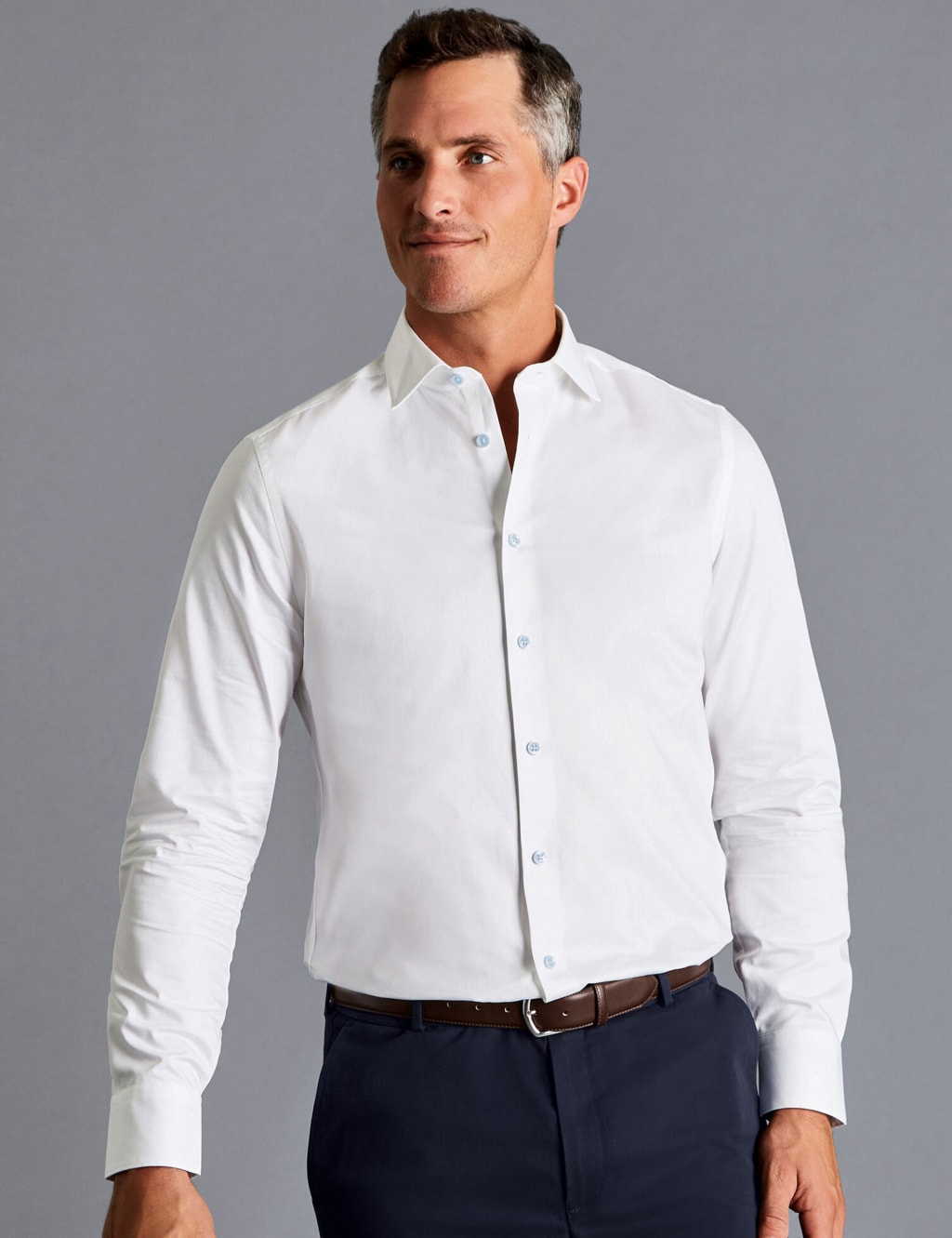 Slim Fit Pure Cotton Twill Shirt 1 of 6
