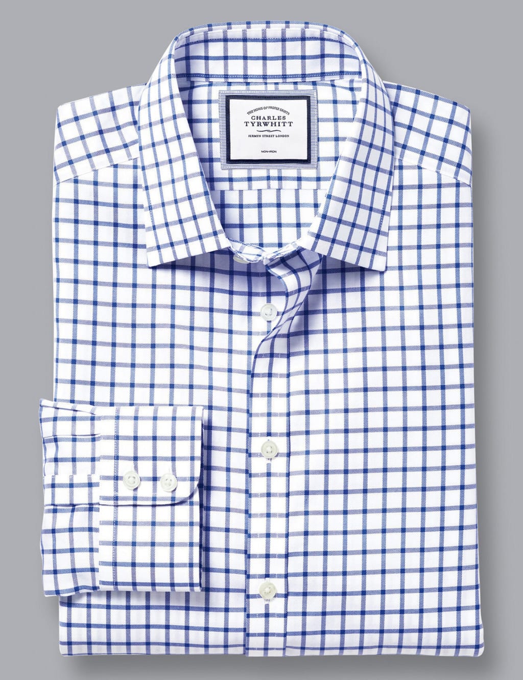 Slim Fit Non Iron Pure Cotton Check Shirt 2 of 5