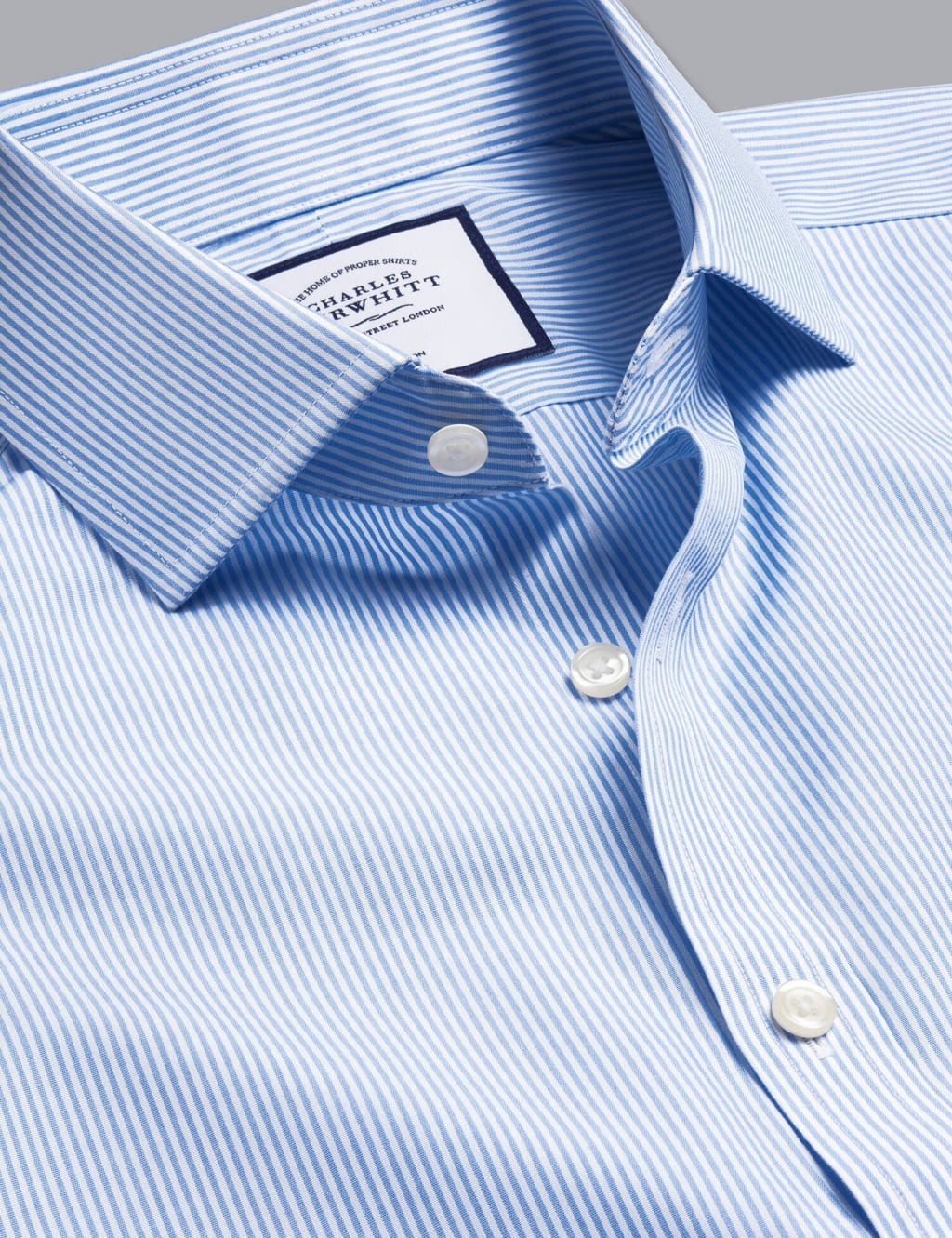 Slim Fit Non Iron Pure Cotton Striped Shirt 5 of 6