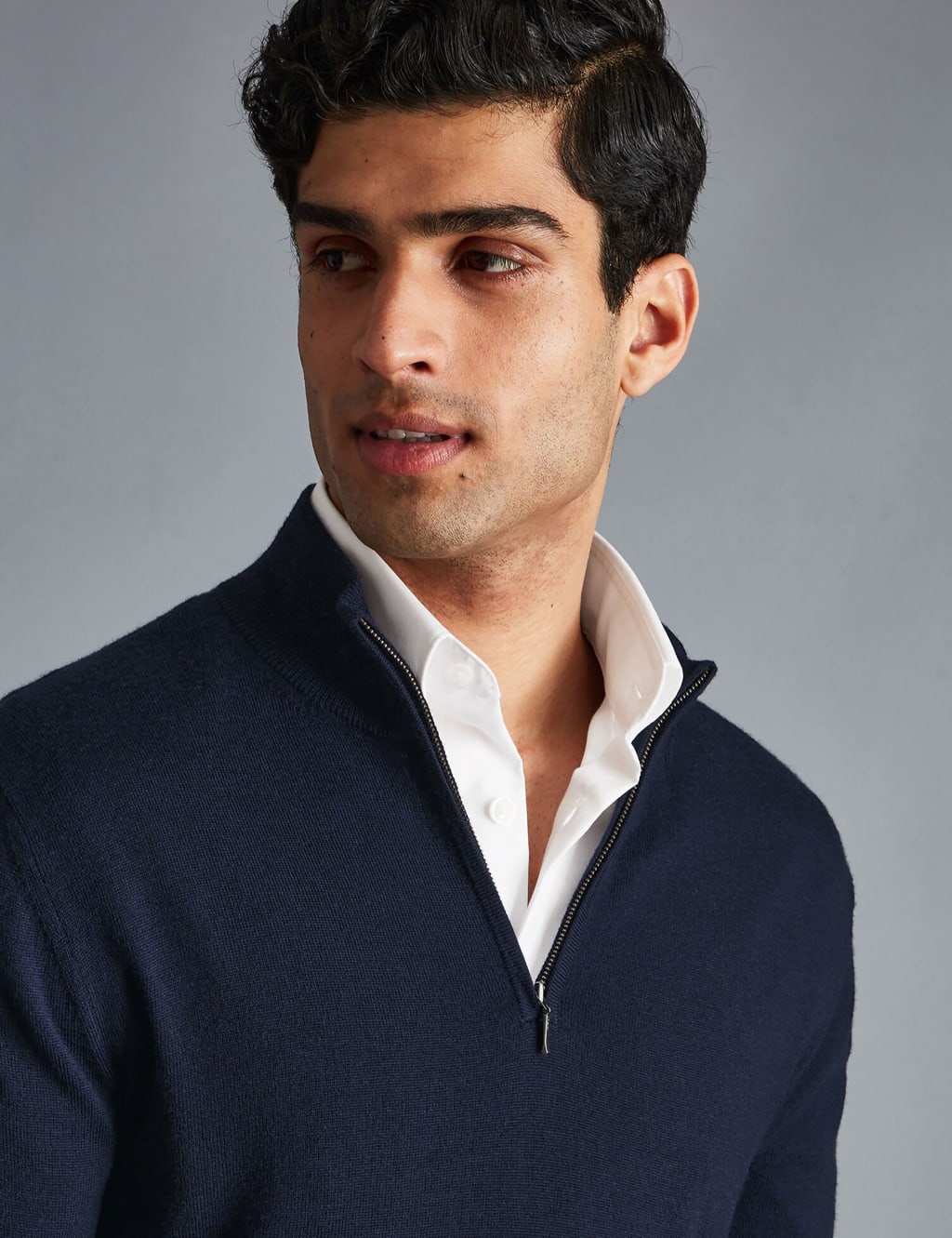 Pure Merino Wool Half Zip Jumper 3 of 6