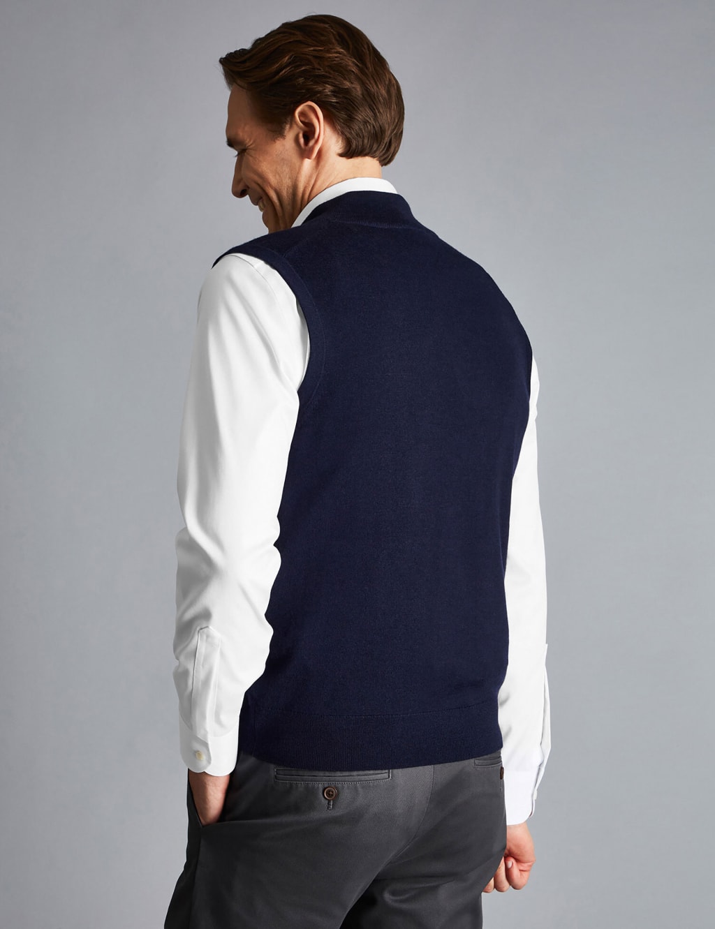 Pure Extra Fine Merino Wool Zip Up Gilet 4 of 6