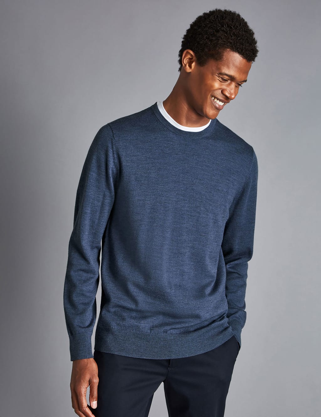Pure Merino Wool Crew Neck Jumper 1 of 6