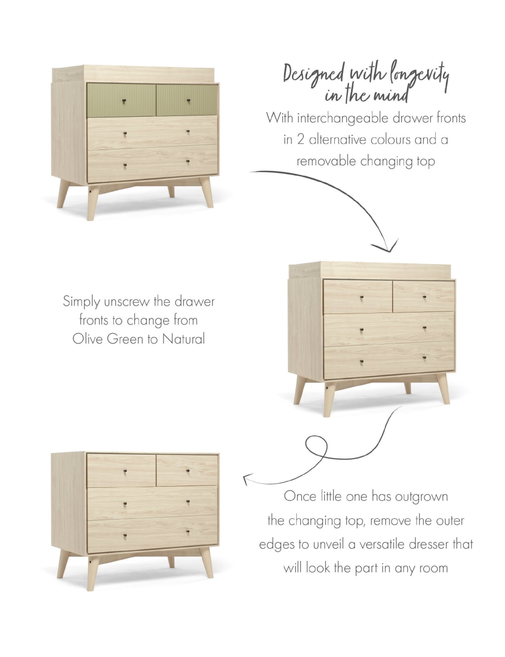 Mid century modern baby dresser new arrivals