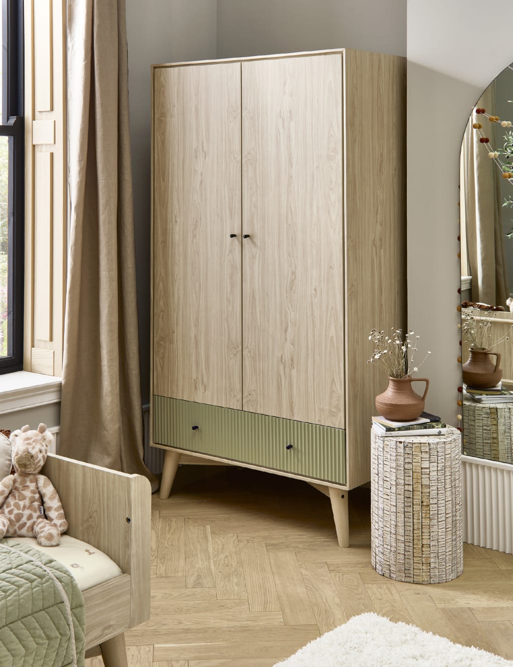 Coxley 3 Piece Cotbed Range with Dresser and Wardrobe 6 of 9