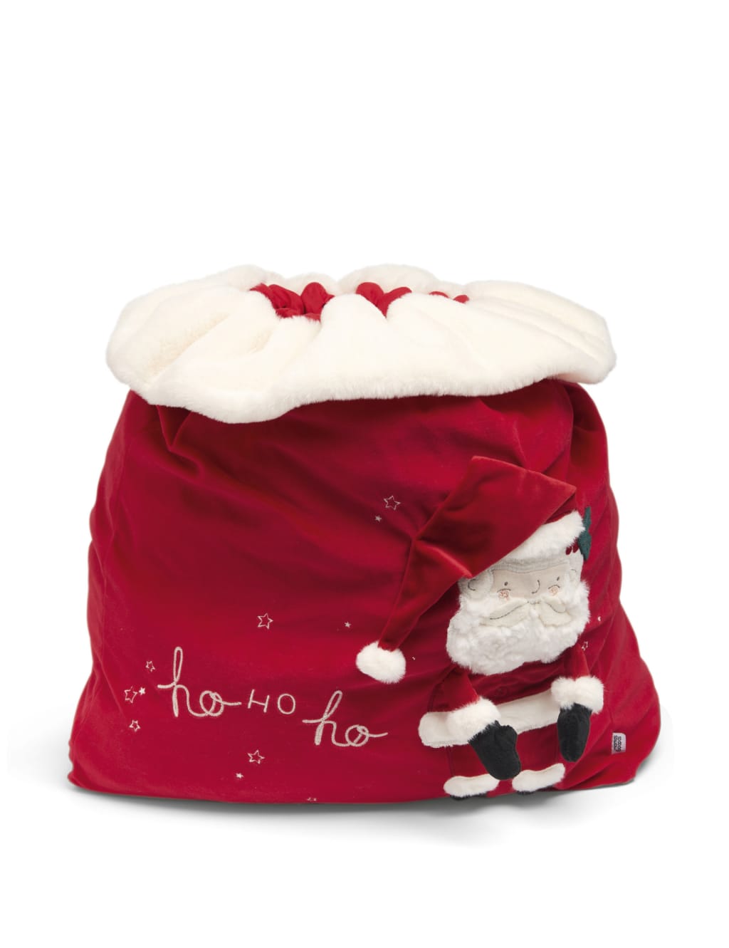 Large Velour Santa Christmas 2024 Sack 2 of 3