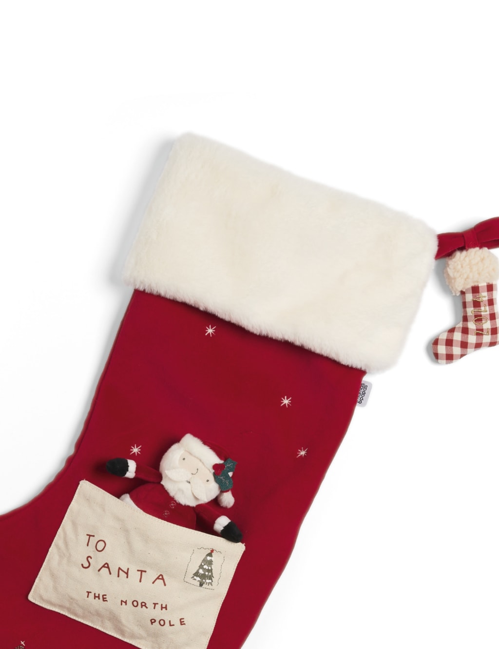 Large Santa Christmas 2024 Stocking 2 of 3