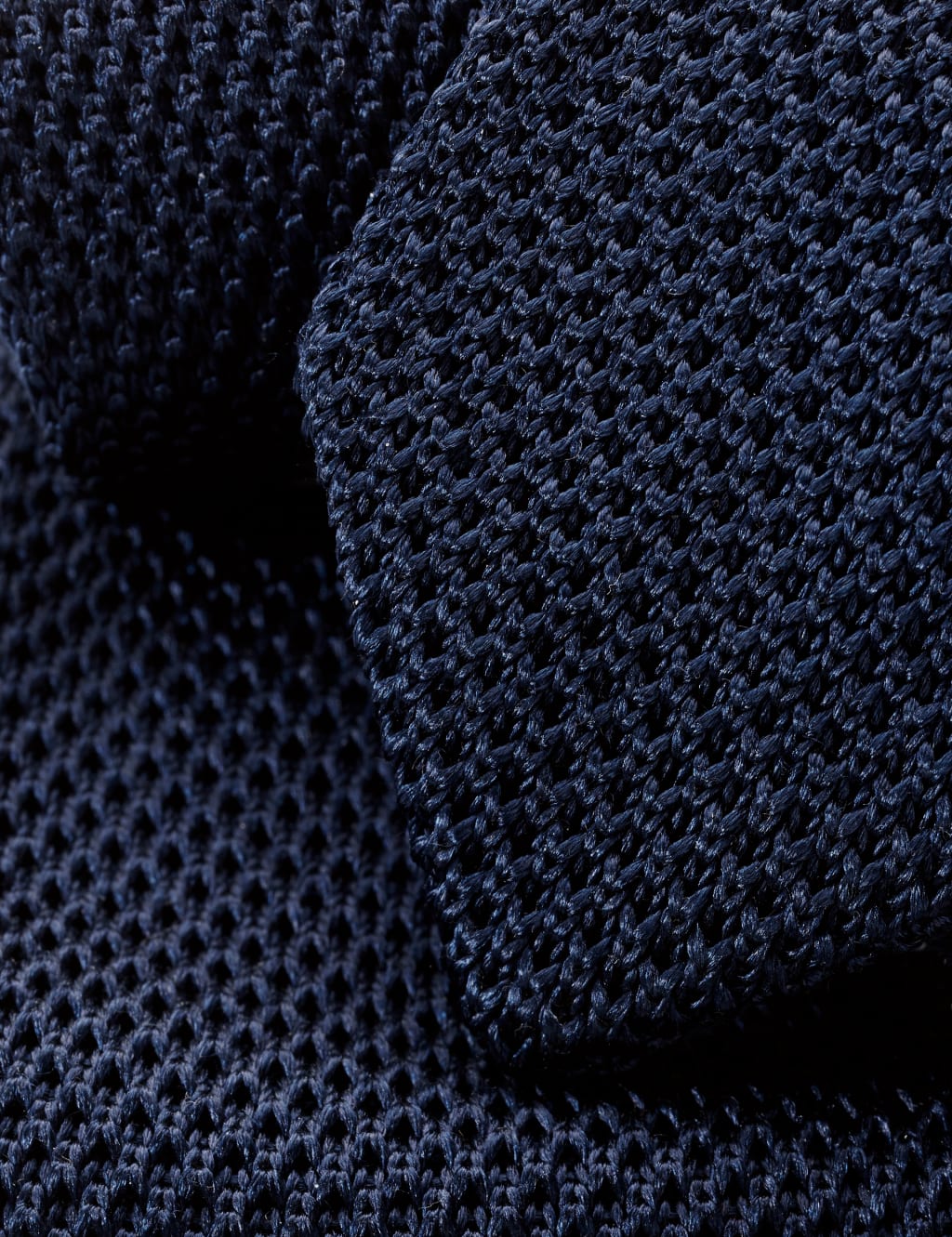 Slim Textured Pure Silk Knitted Tie 3 of 3