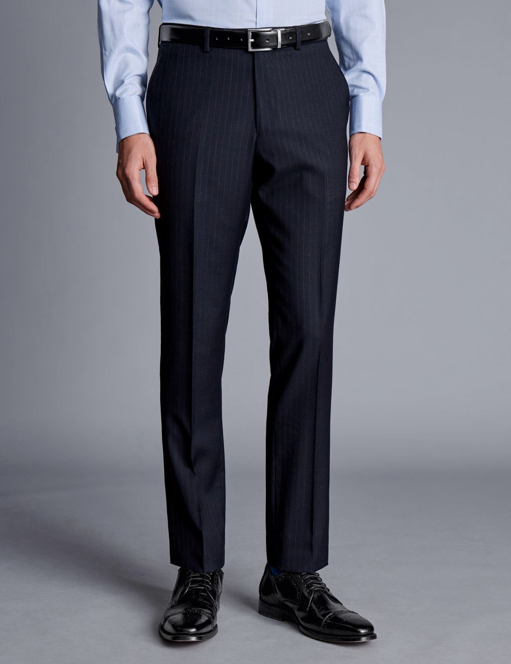 Slim Fit Pure Wool Flat Front Trousers 1 of 2