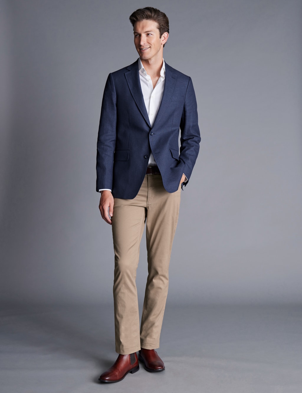 Slim Fit Linen Blend Jacket 2 of 4