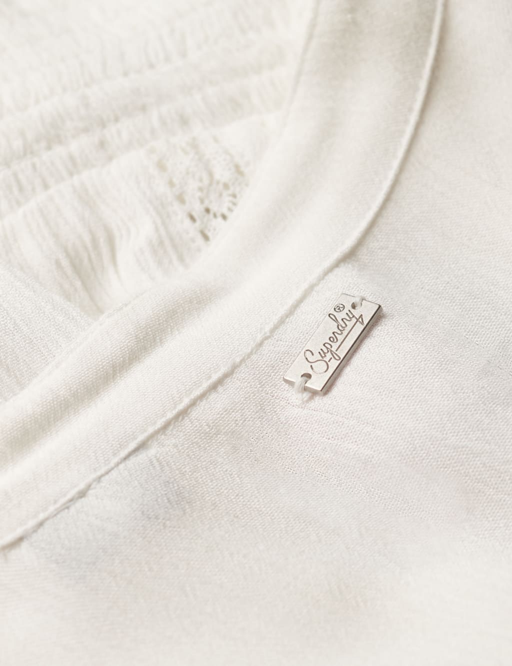 Lace Trim V-Neck Button Through Blouse 7 of 7