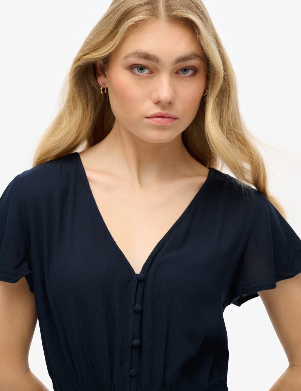 Floral Button Front Short Sleeve Playsuit 2 of 7