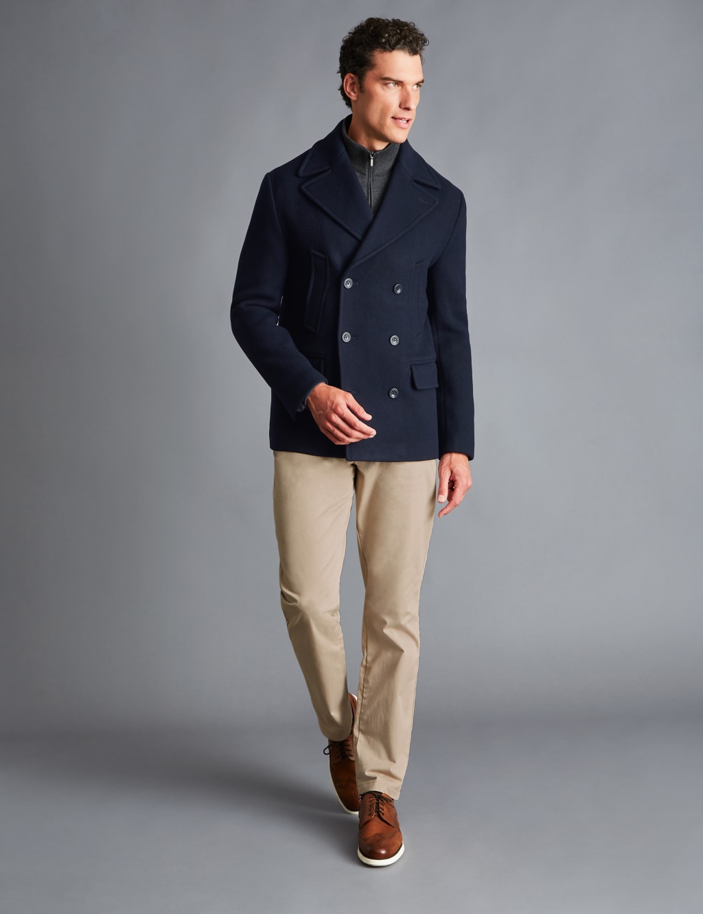 Pure Wool Peacoat Charles Tyrwhitt M S