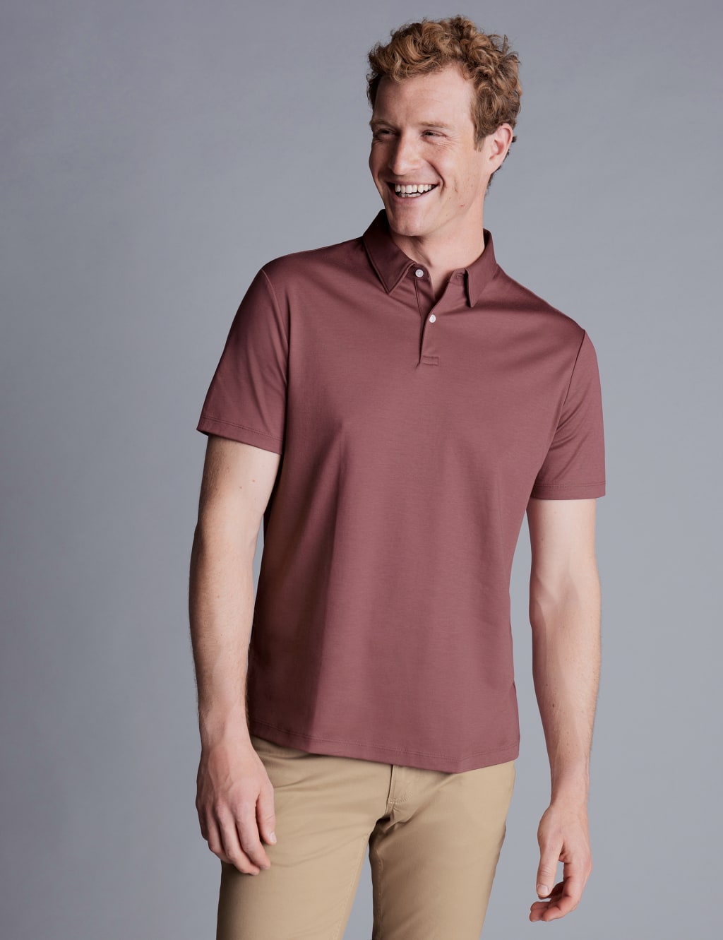 Men's polo with button down collar outlet