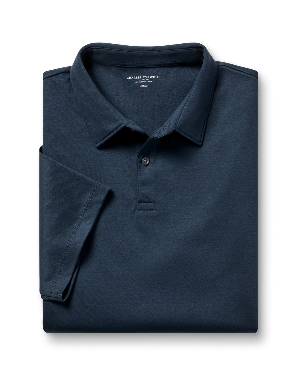 Pure Cotton Button Down Collar Polo Shirt
