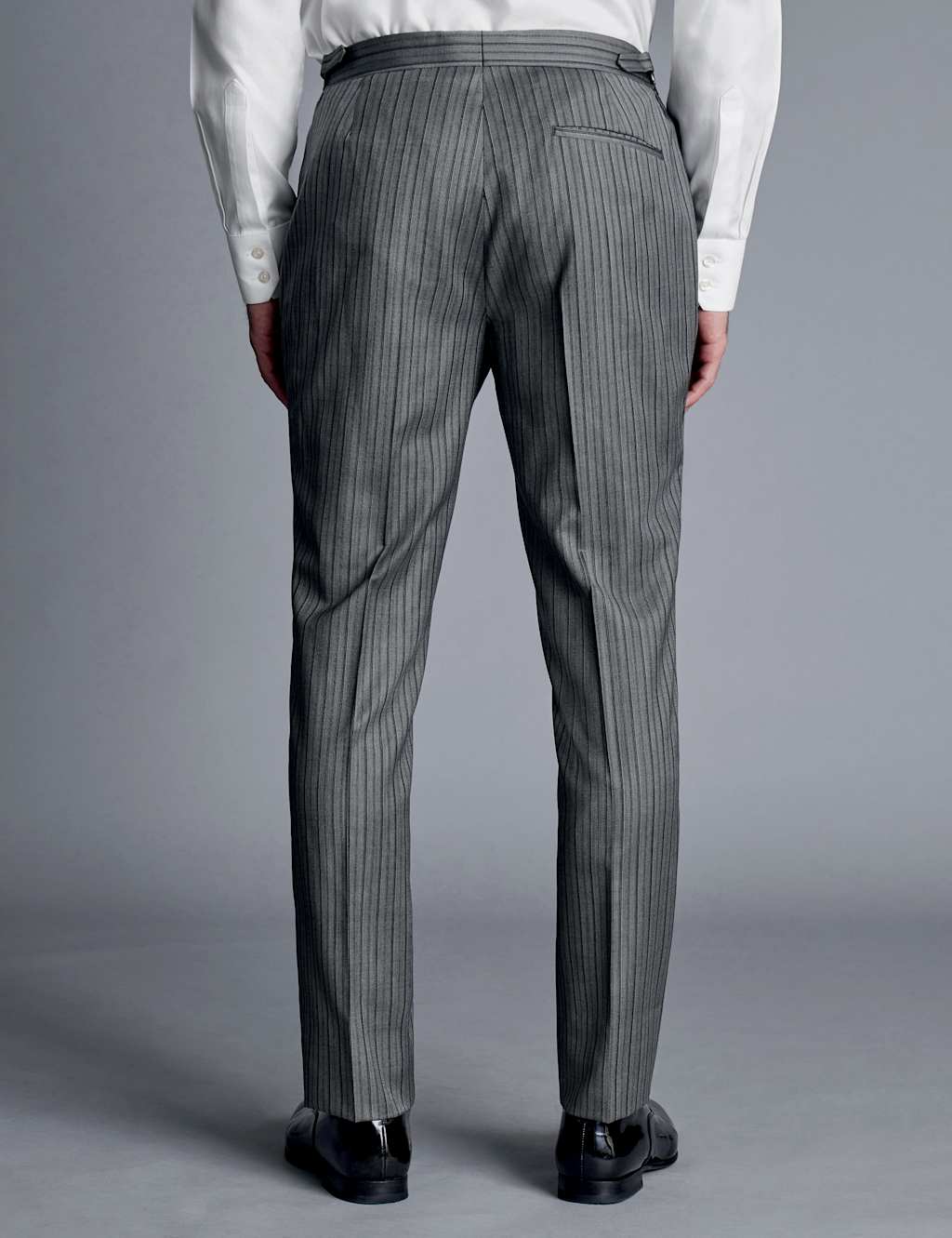 Slim Fit Pure Wool Stripe Trousers 3 of 3
