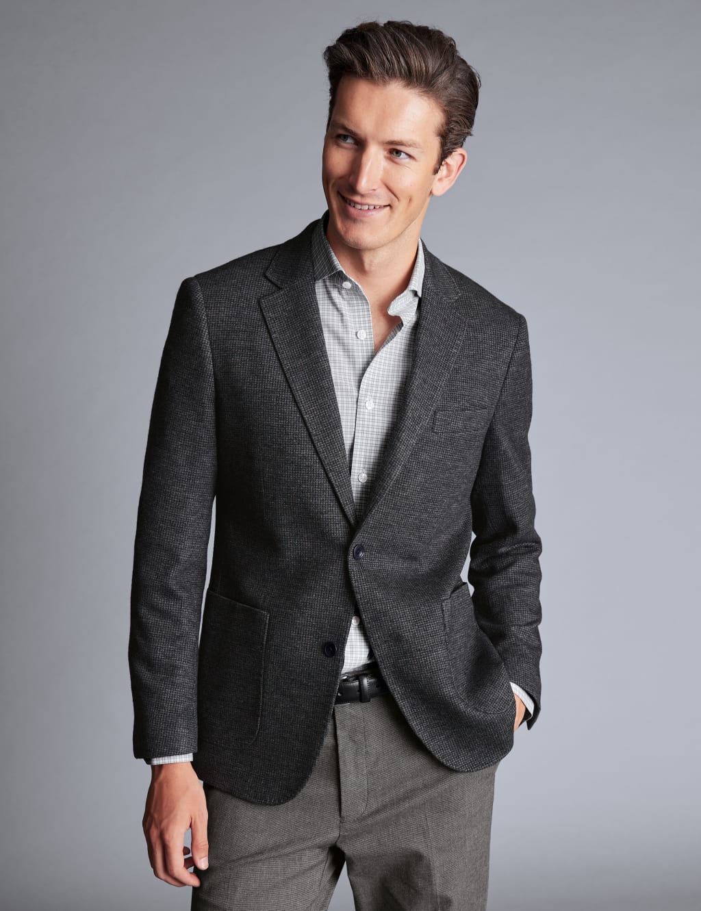 Slim Fit Pure Cotton Puppytooth Suit Jacket 1 of 4