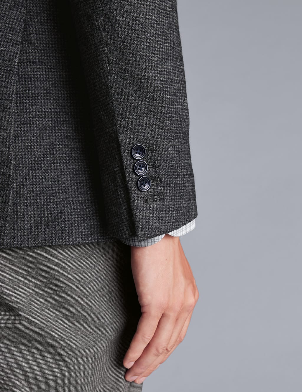 Slim Fit Pure Cotton Puppytooth Suit Jacket 3 of 4