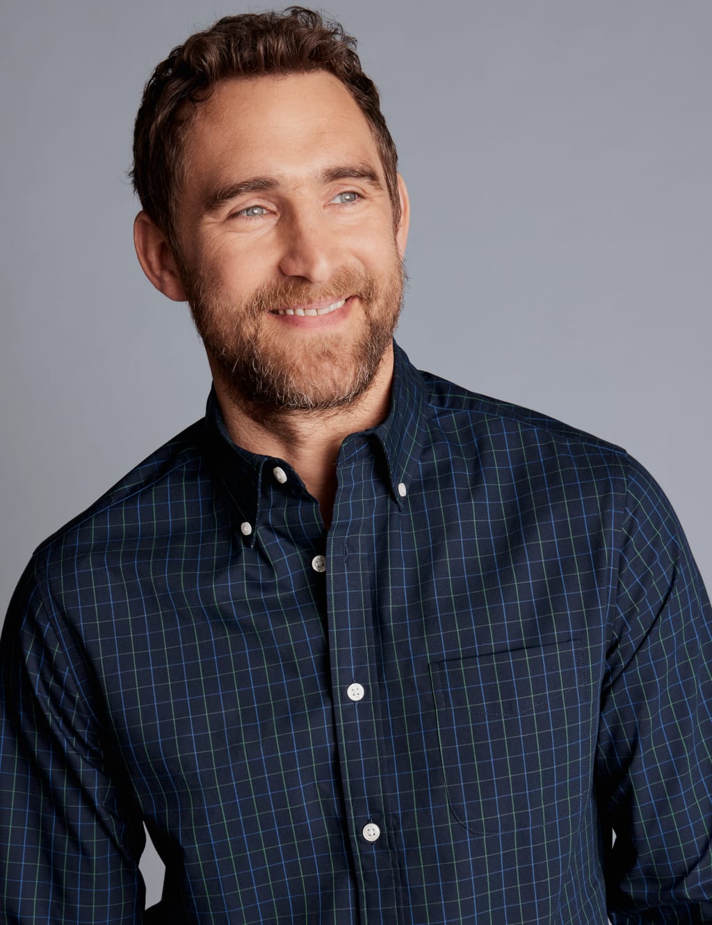 Slim Fit Non Iron Pure Cotton Check Shirt 4 of 6