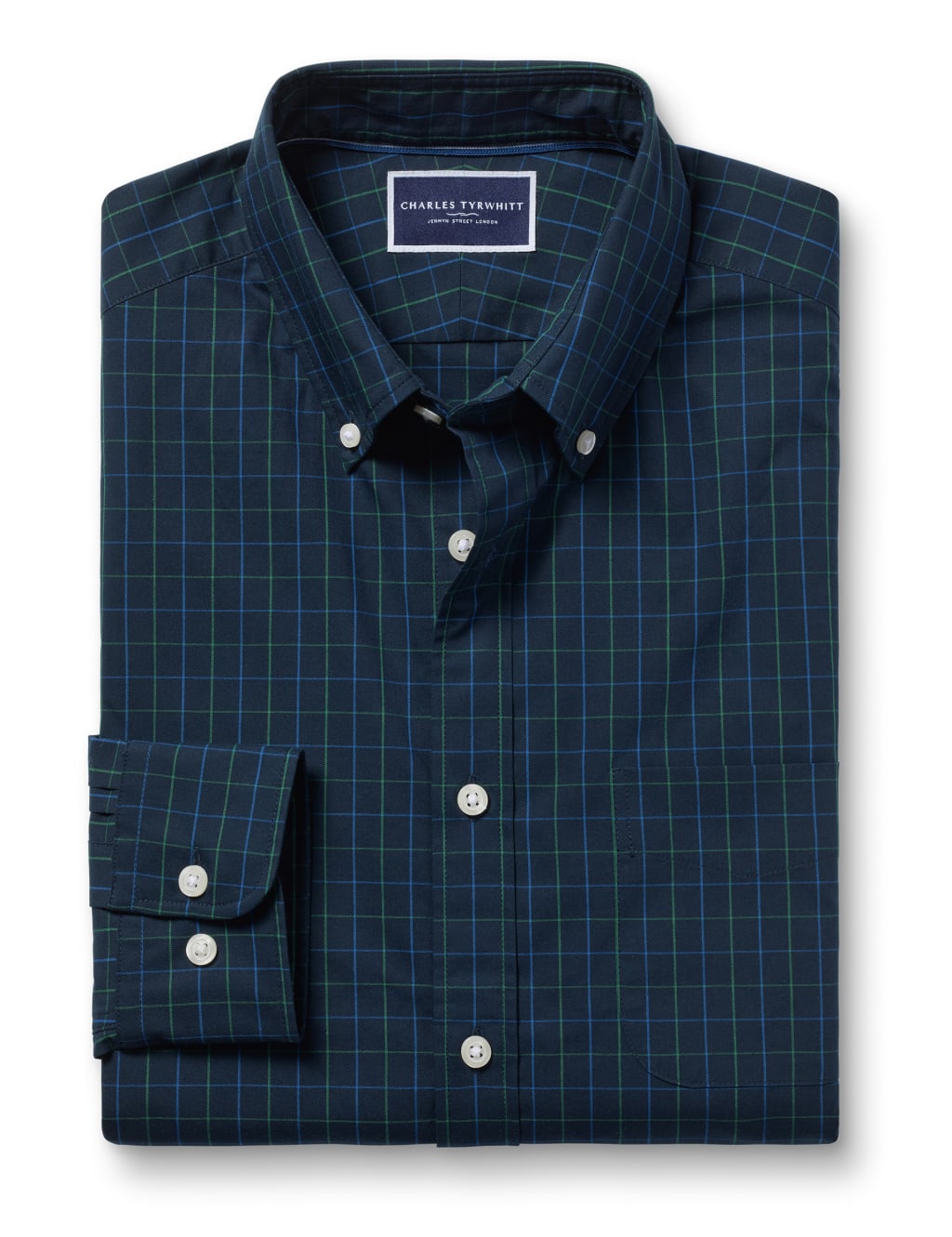 Slim Fit Non Iron Pure Cotton Check Shirt 2 of 6