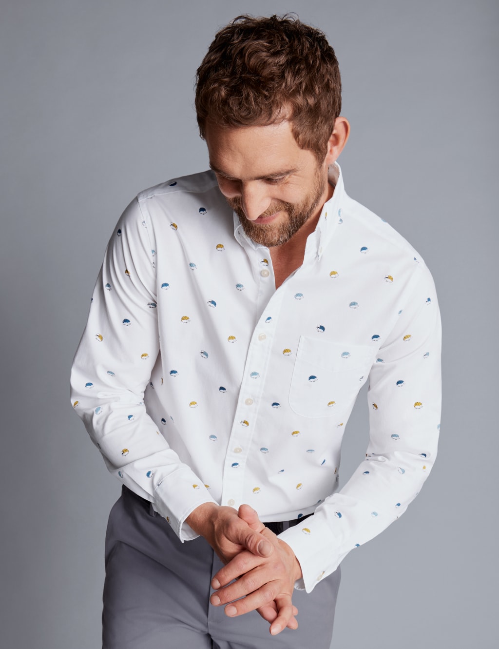 Slim Fit Non Iron Pure Cotton Print Shirt 2 of 6