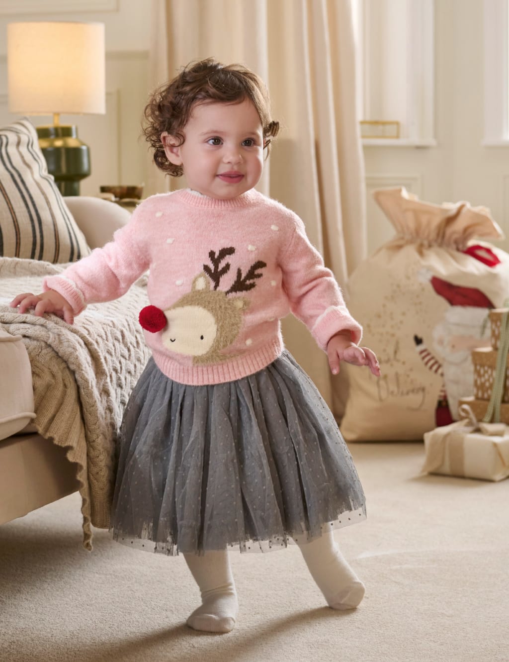 Reindeer Christmas Jumper 0 3 Yrs Mamas Papas M S