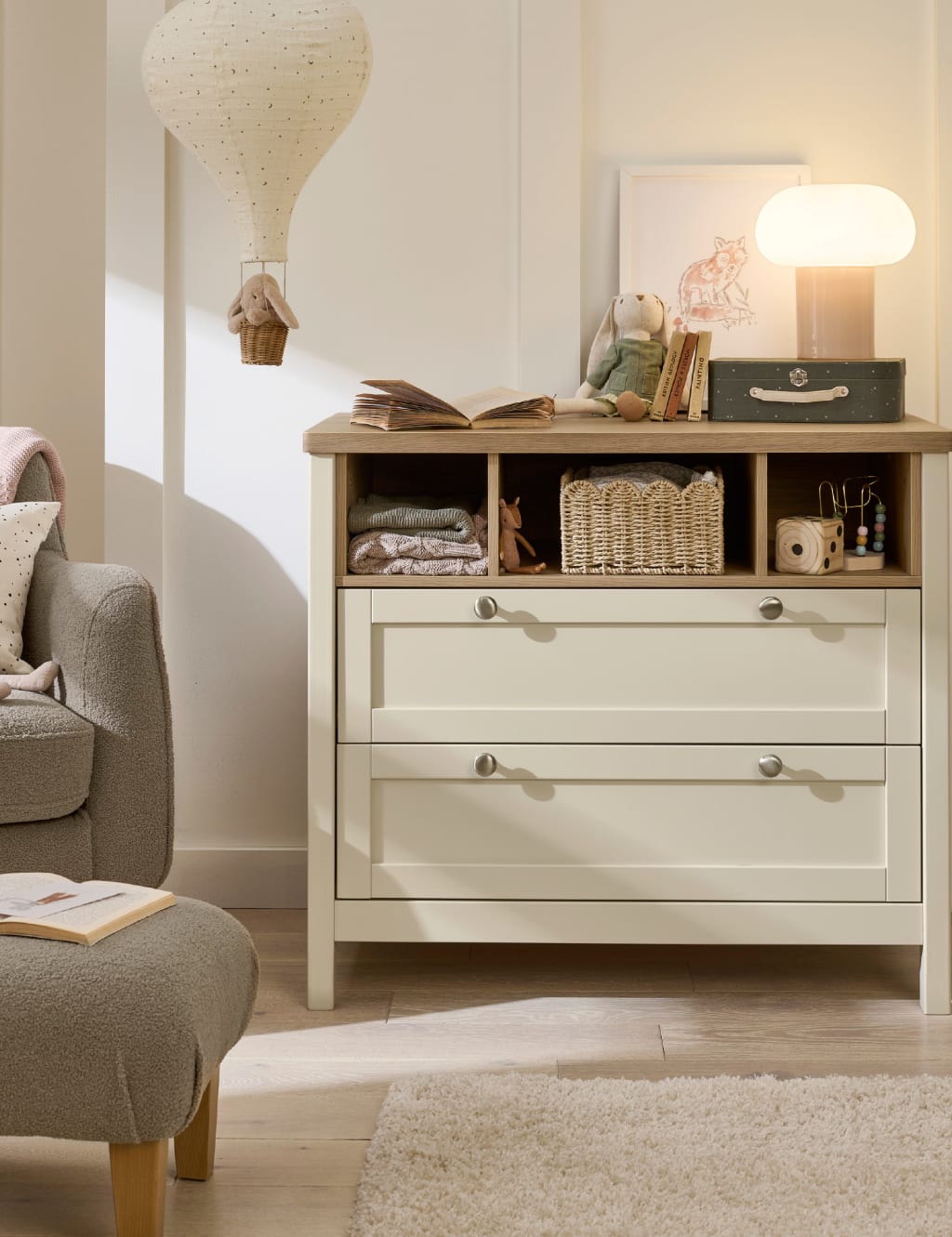 Harwell 3 Piece Cotbed Range with Dresser and Wardrobe 7 of 9