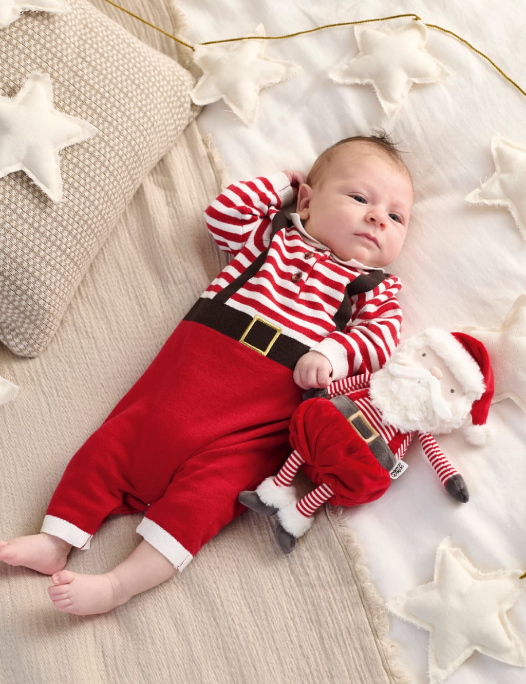 Santa Christmas Knitted Romper (0-18 Mths) 4 of 6