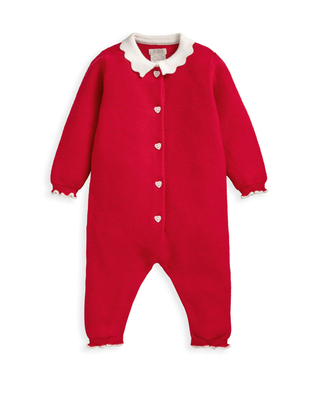 【送料込】 Romper Knitted Christmas Santa Mrs (0-18 Mamas | Mths) サロペット・オーバーオール・オールインワン