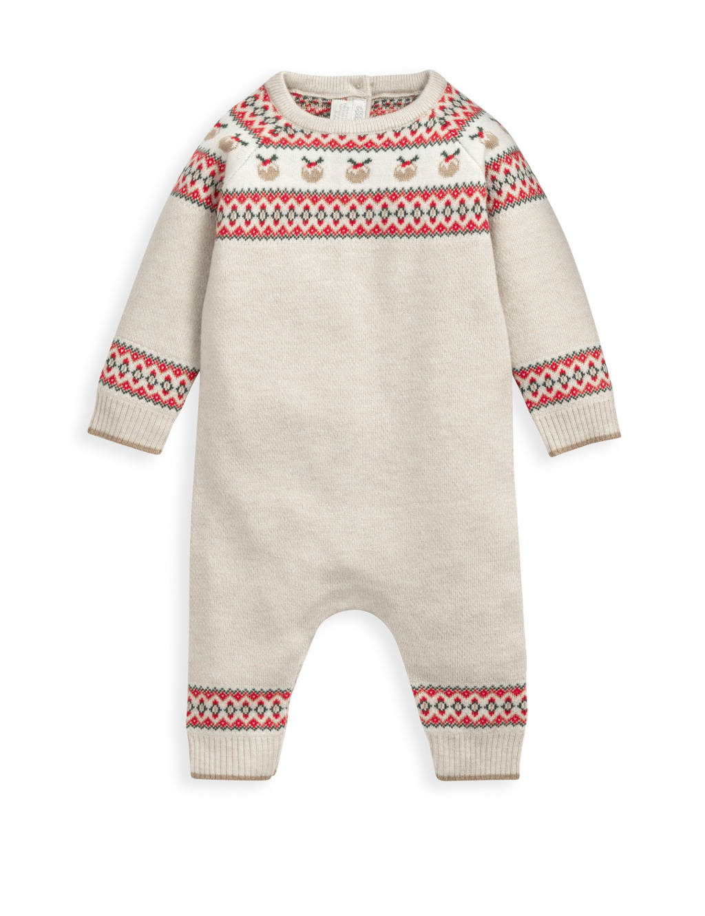 Fairisle Christmas Knitted Romper (0-18 Mths) 1 of 3