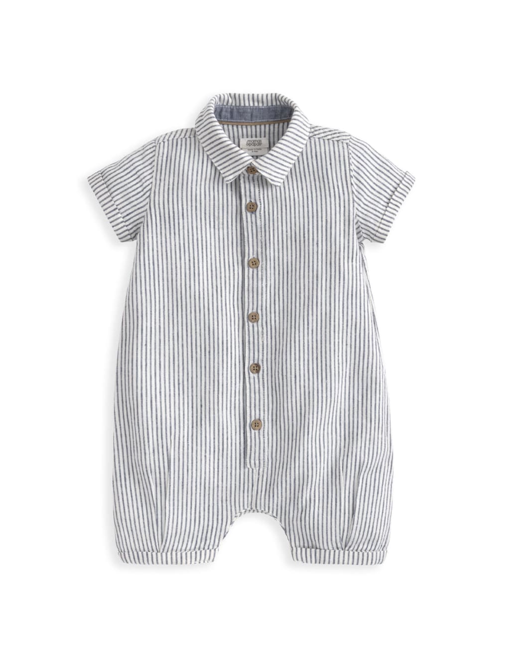 Cotton Blend Striped Romper (0-18 Mths) 2 of 3