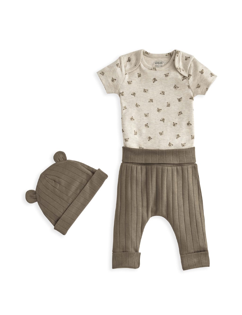 3pc Pure Cotton Patterned Outfit (0-12 Mths) 2 of 5