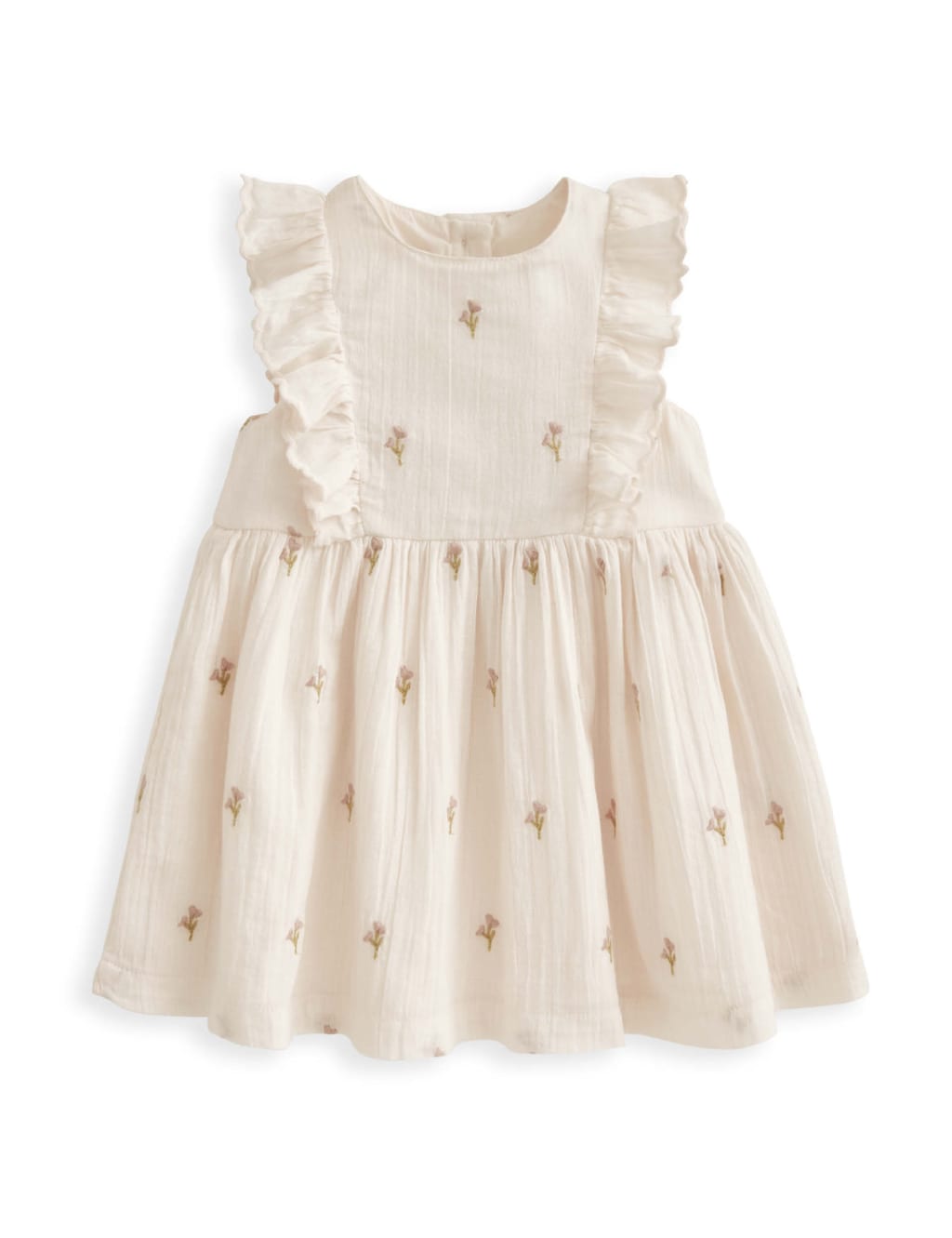 Pure Cotton Floral Dress (0-24 Mths) 2 of 3