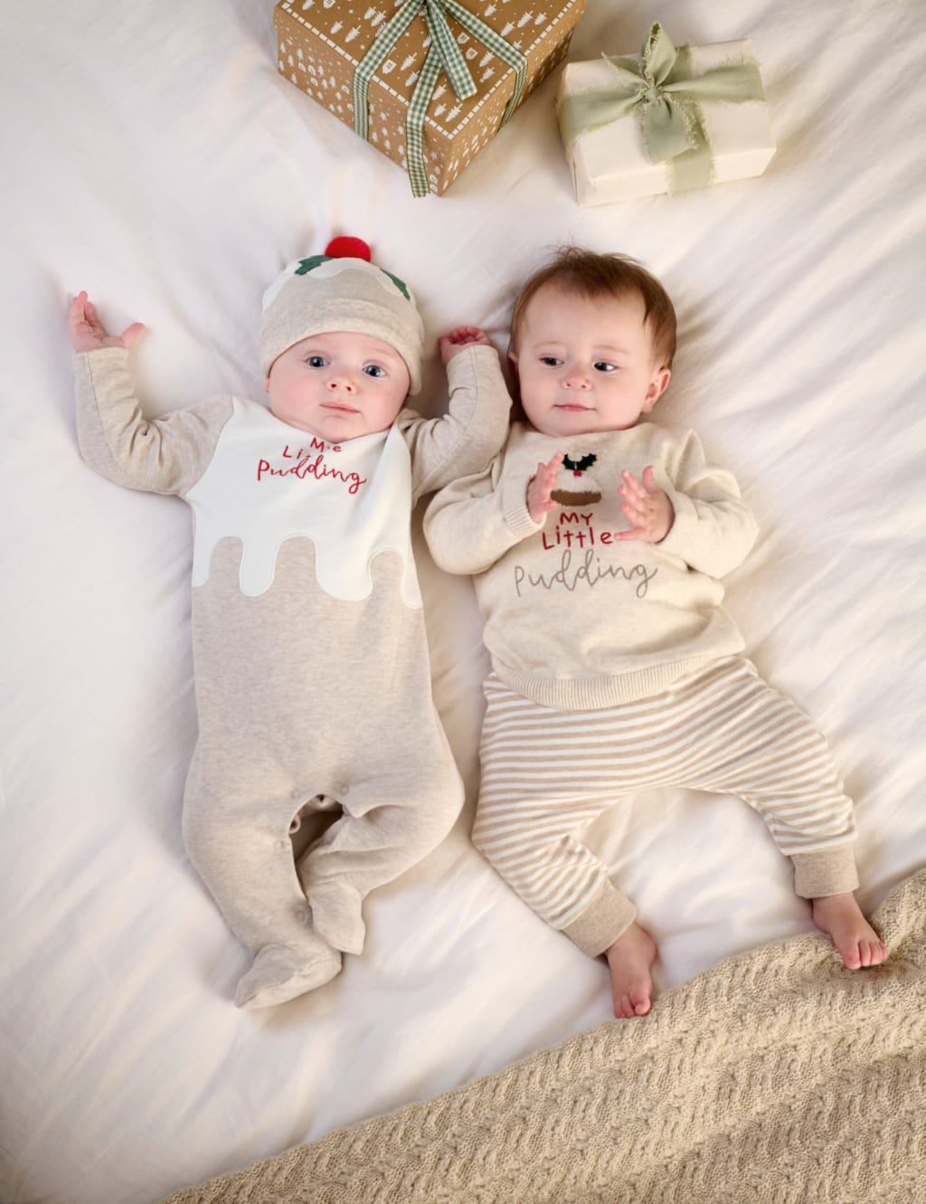 My Little Pudding Christmas All in One Hat Set 7lbs 12 Mths Mamas Papas M S